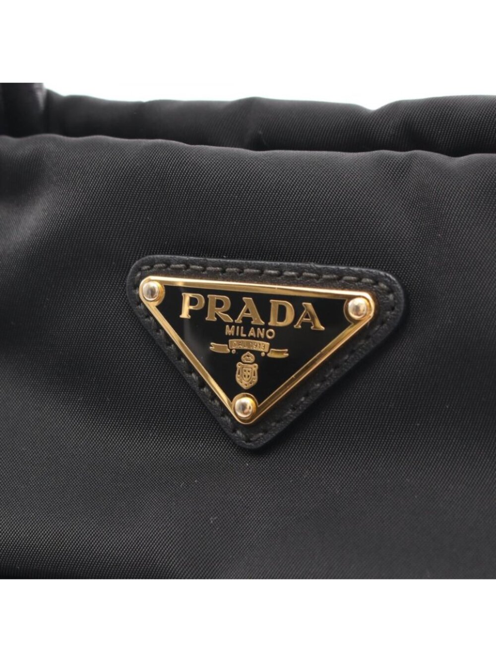 Prada Tote Trianglelogo Black Nylon Leather - Picture 5 of 9